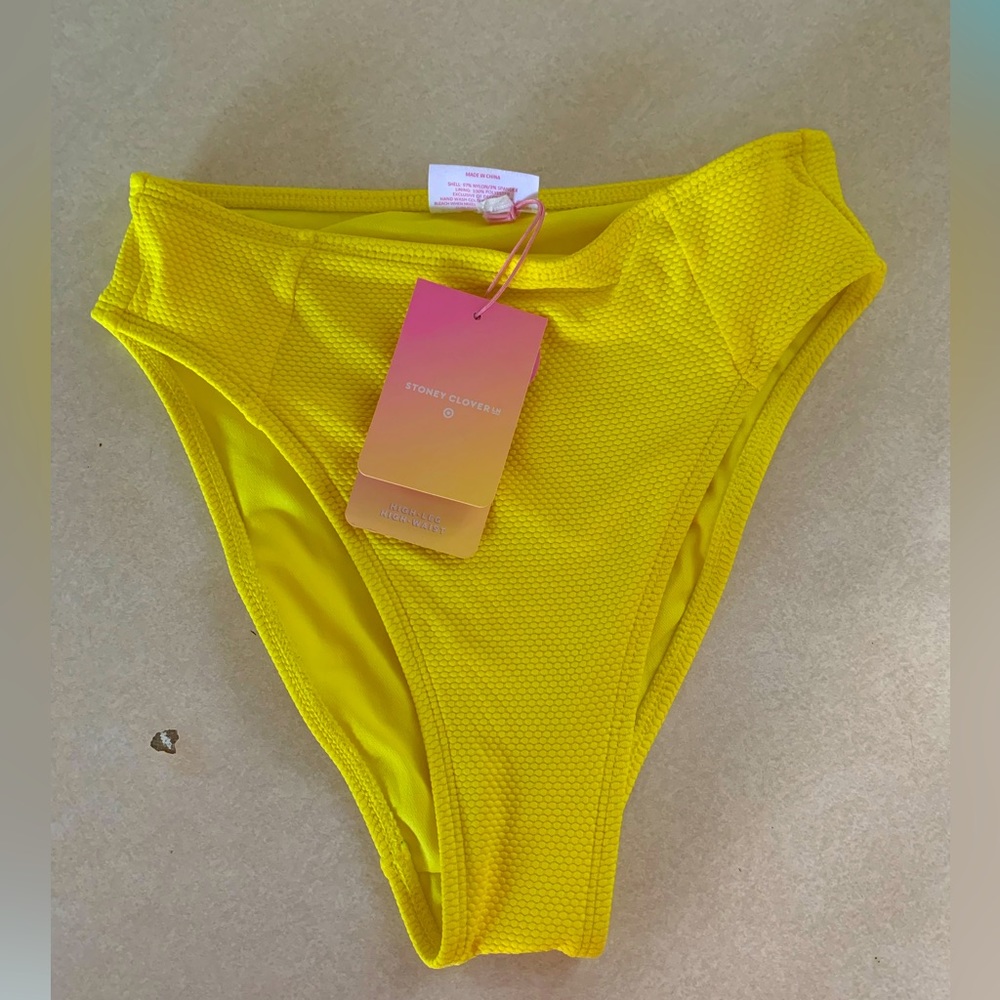 NWT XS Stoney Clover Lane x Target Yellow Bikini Bottom
